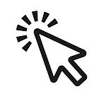 Ein Mauszeiger, der etwas anklickt.